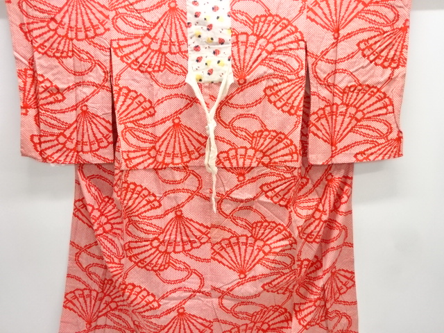 JAPANESE KIMONO / ANTIQUE JUBAN / HITTA PATERN & FAN